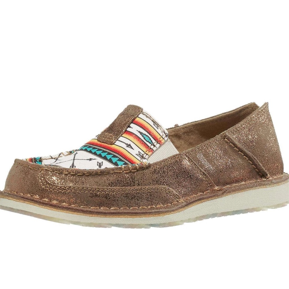 NWT Ariat Cruiser Rose Gold/Aztec Arrow print size 9.5